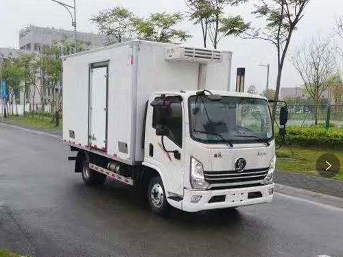 陜汽德龍國六4.2米冷藏車上市\(zhòng)濰柴130馬力配置高端！